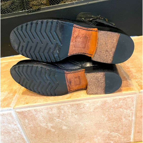 Frye Veronica Slouch Boots Black Leather Size 7.5 - Picture 10 of 14